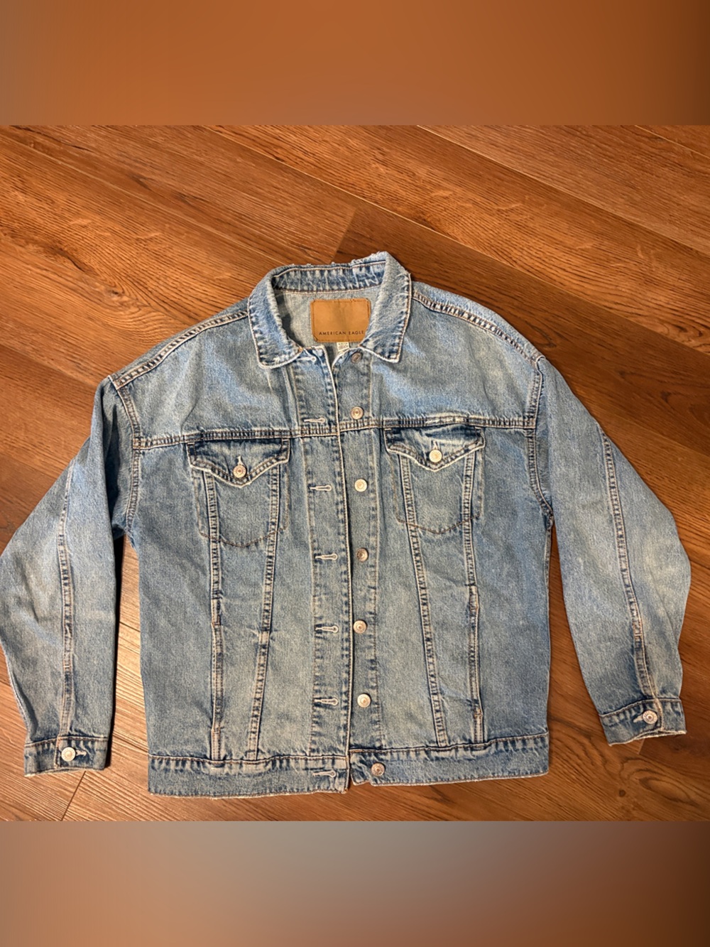 American Eagle Outfitters Women’s Light Blue Over Sized Denim Jacket NWOT
